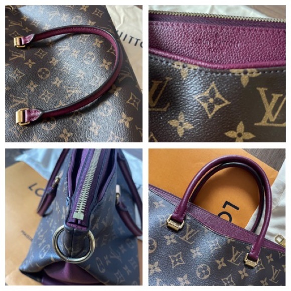 LOUIS VUITTON-AUTHENTIC Large Signature Logo Canvas Fuchsia Handbag - Picture 10 of 16